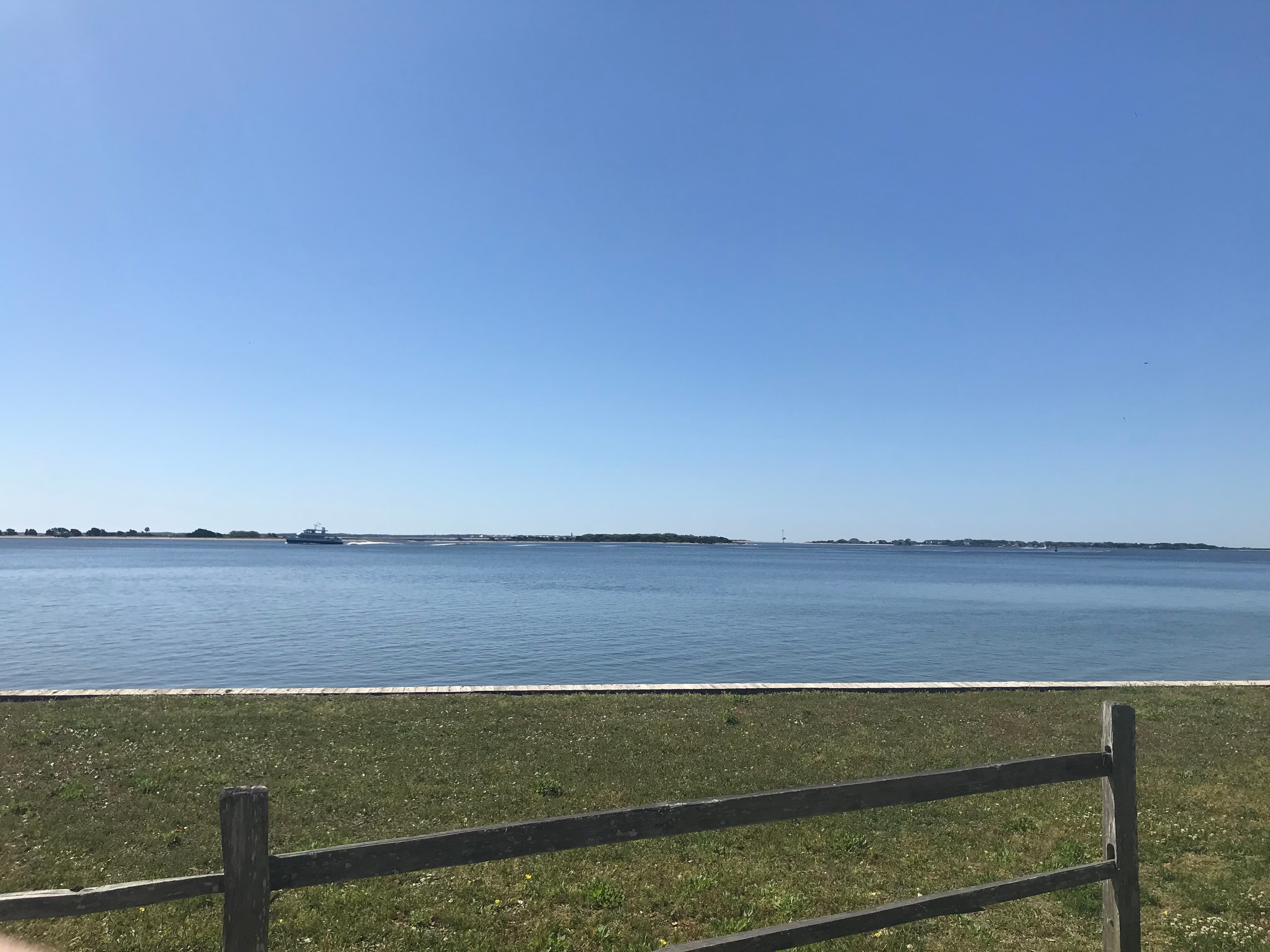 Coastal bay with fence
